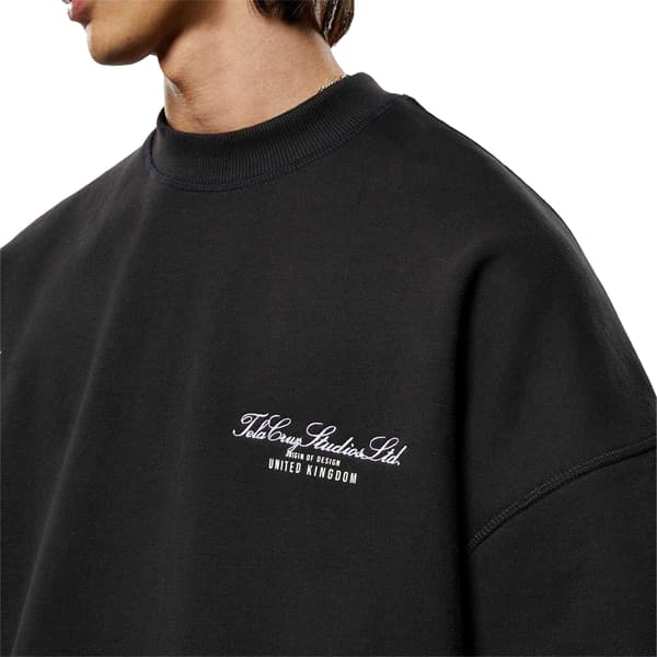 Tela Cruz Herr Studio Crew Neck Sweatshirt M Svart Black M