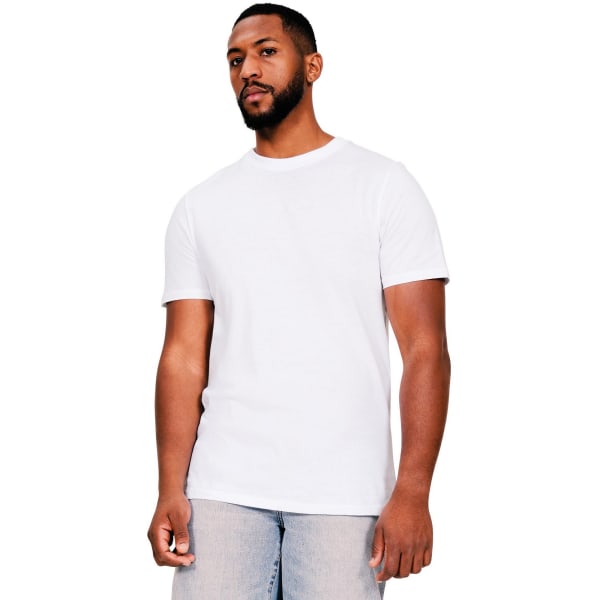 Casual Classics Ringspunnen bomull för män, lång och smal T-shirt XL W White XL