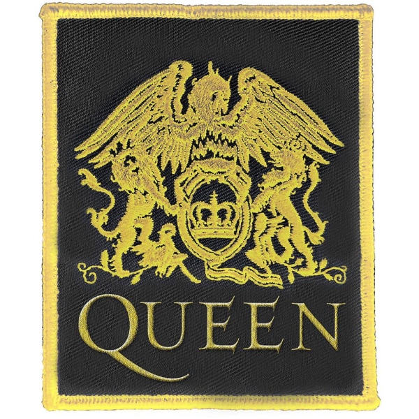 Queen Classic Crest Iron On Patch One Size Svart/Guld Black/Gold One Size