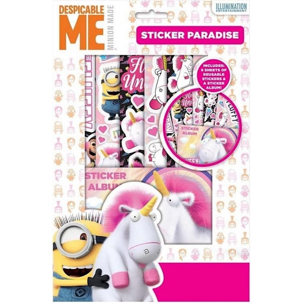 Despicable Me Paradise Fluffy Stickers Set (7-pack) En Storlek Multicoloured One Size
