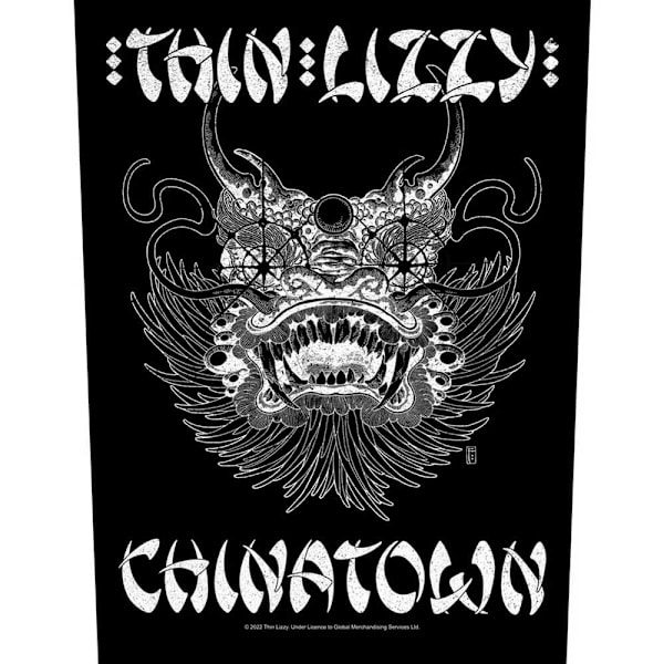 Thin Lizzy Chinatown Patch One Size Svart/Vit Black/White One Size
