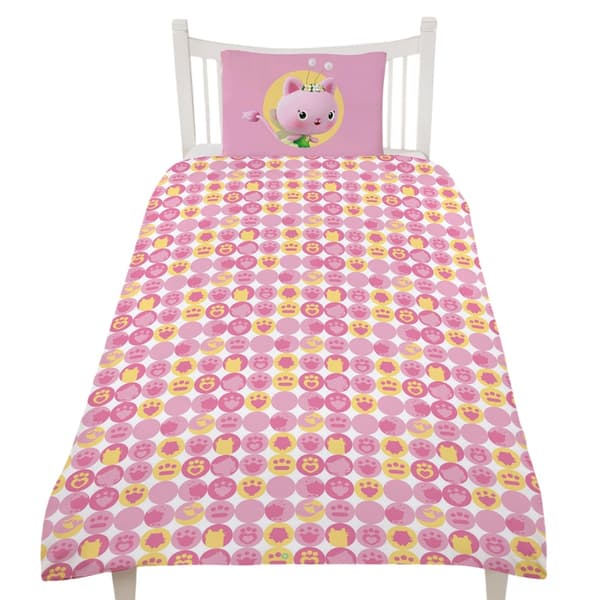 Gabby's Dollhouse Vändbart Gabby och Vänner Påslakanset Enkel Multicoloured Single