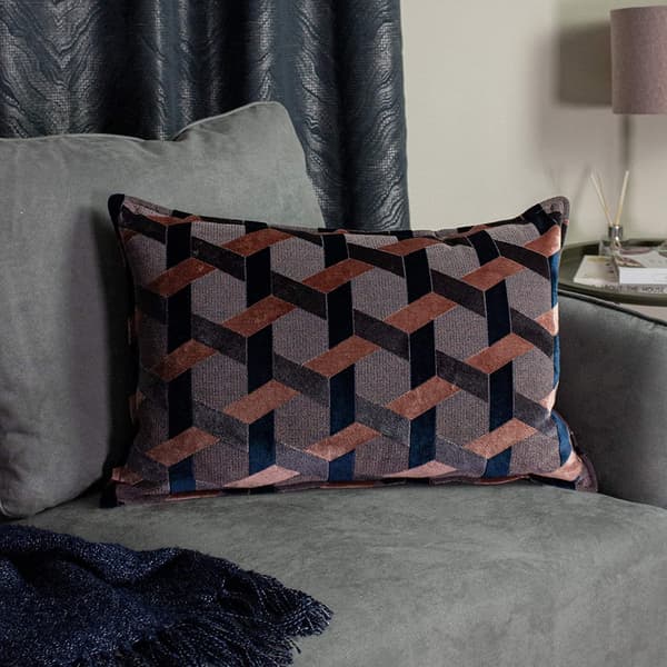 Paoletti Delano Lattice Kuddfodral One Size Blush Pink/Marinblå Blush Pink/Navy One Size
