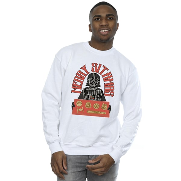Star Wars Mens Episode IV: A New Hope Merry Sithmas Sweatshirt White S