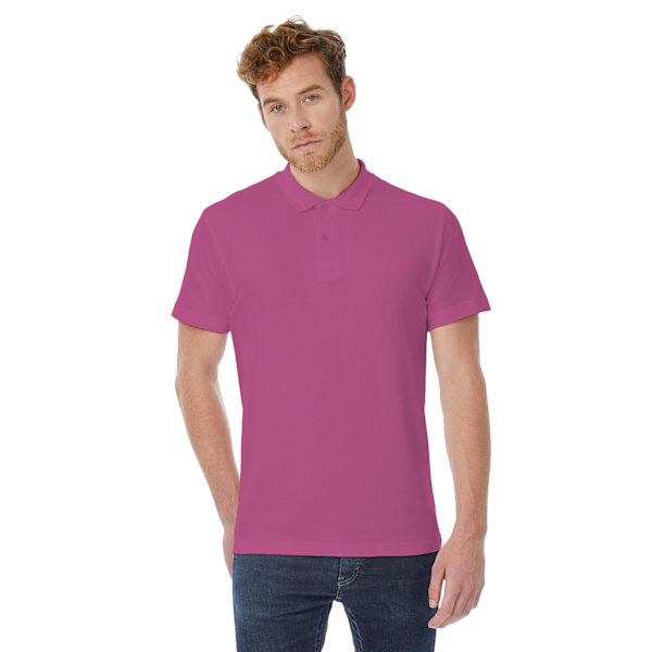 B&C ID.001 Herr Kortärmad Polotröja XS Fuchsia Fuchsia XS