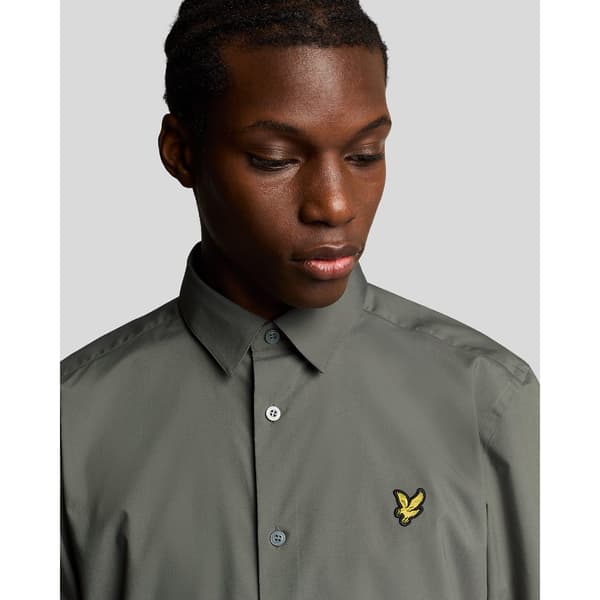 Lyle & Scott Herrskjorta i bambu med lång ärm XL Grå Grey XL