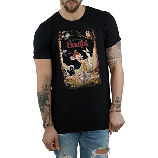 Bambi Herr Poster Bomull T-shirt XL Svart Black XL