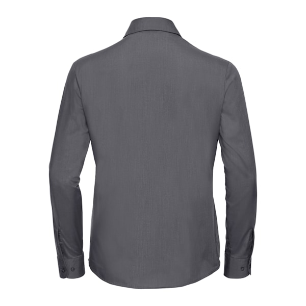 Russell Collection Dam/Damer Poplin Lätt-Skötsel Långärmad Convoy Grey XS