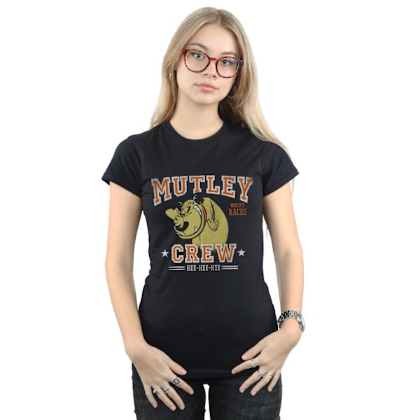Wacky Races Dam/Dam Mutley Crew Bomull T-shirt XL Svart Black XL