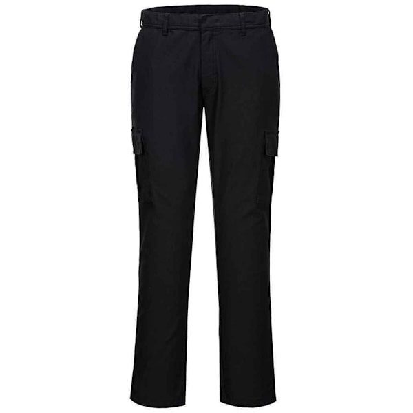 Portwest Herr Stretch Slim Cargo Byxor 40R Svart Black 40R