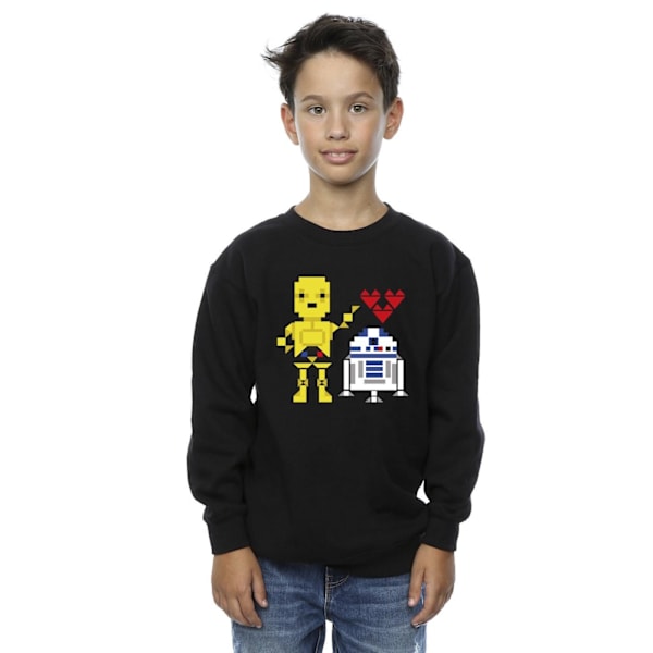 Star Wars Boys Heart Robot Sweatshirt 3-4 år Svart Black 3-4 Years