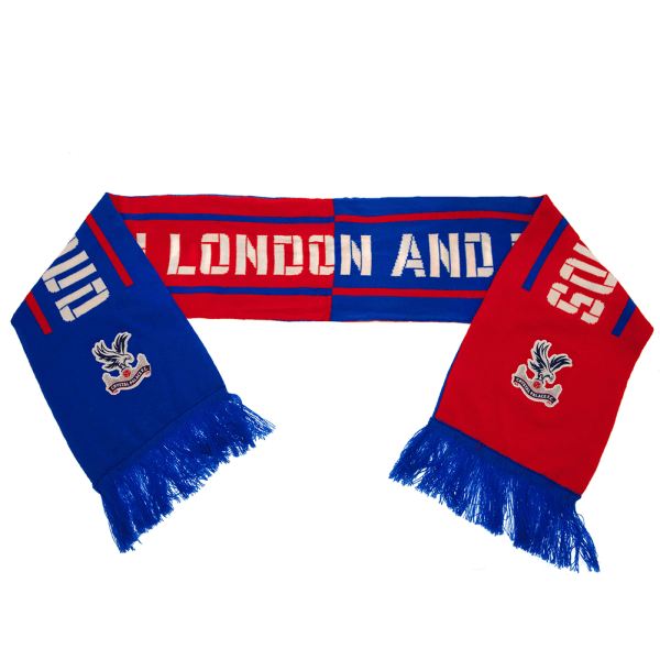 Crystal Palace FC South London & Proud Scarf One Size Röd/Royal Red/Royal Blue One Size
