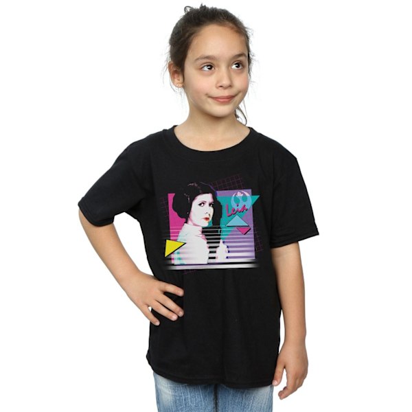 Star Wars Girls Princess Leia Neon Bomull T-shirt 12-13 År B Black 12-13 Years