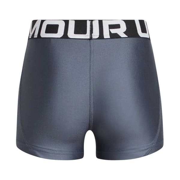 Under Armour Löparkompressionsshorts för flickor 9-10 år Grå/Vit Grey/White 9-10 Years