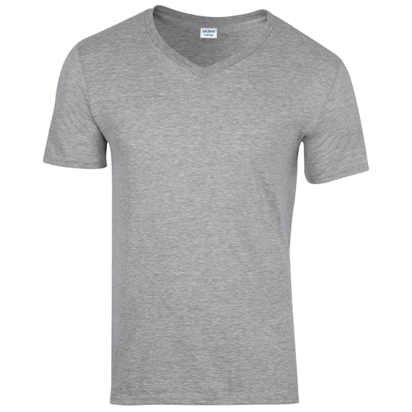 Gildan Soft Style V-halsad kortärmad T-shirt S Sport Grey Sport Grey (RS) S