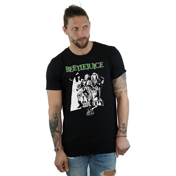 Beetlejuice Herr Mono Poster T-Shirt M Svart Black M