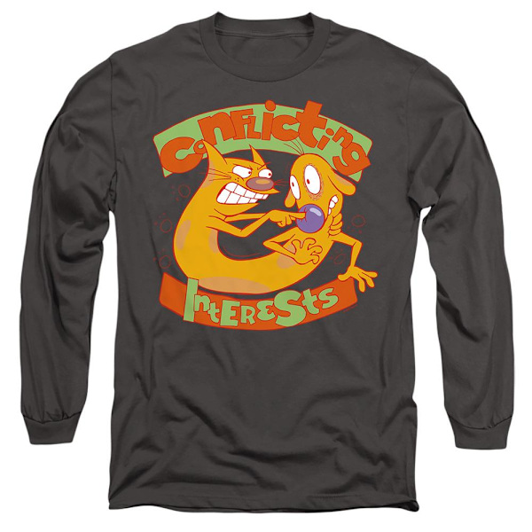CatDog Unisex Vuxen T-shirt Konfliktfyllda Intressen L Gråmelerad Charcoal L