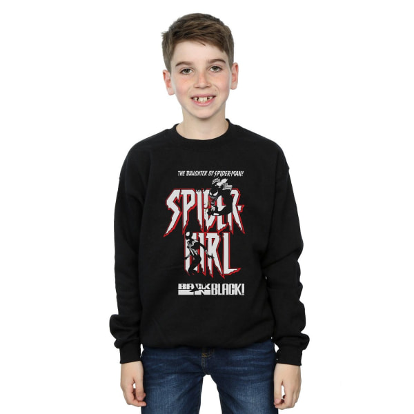 Marvel Boys Spider-Girl Back In Black Sweatshirt 9-11 år Bla Black 9-11 Years