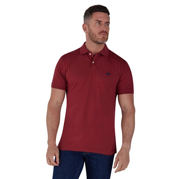 Raging Bull Klassisk Ekologisk Pikétröja för Män 4XL Claret Claret 4XL