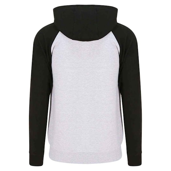 Awdis Dam/Dam Full Zip Baseball Hoodie XL Heather Grey/Je Heather Grey/Jet Black XL