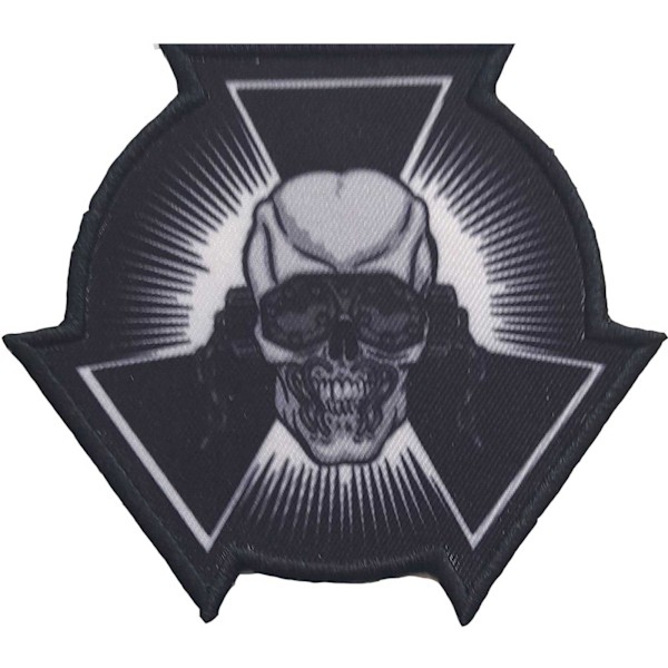 Megadeth Skull Start Strykjärnsmärke En Storlek Svart/Vit Black/White One Size