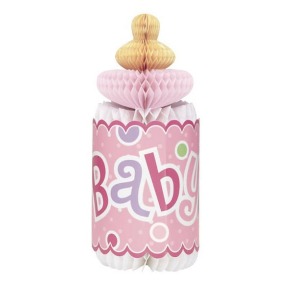 Unik Party Baby Shower Honeycomb Flaska Dekoration One Size P Pink One Size