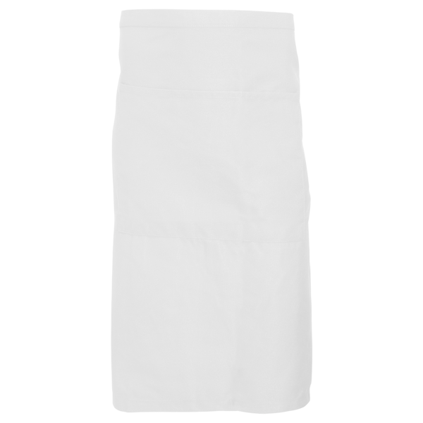 Dennys Unisex Catering Midjeförkläde med Ficka för Vuxna (2-pack) White One Size