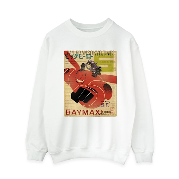 Disney Dam/Kvinnor Big Hero 6 Baymax Flygande Baymax Tidning White XL