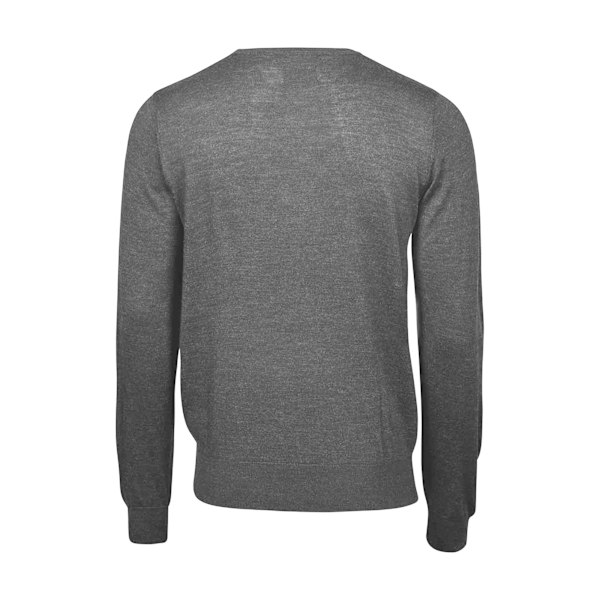 Tee Jays Herr Stickad Crew Neck Tröja M Grå Melange Grey Melange M