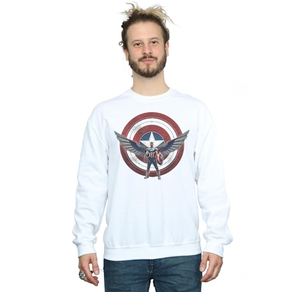 Marvel Herr Falcon And The Winter Soldier Captain America Sköld White 3XL