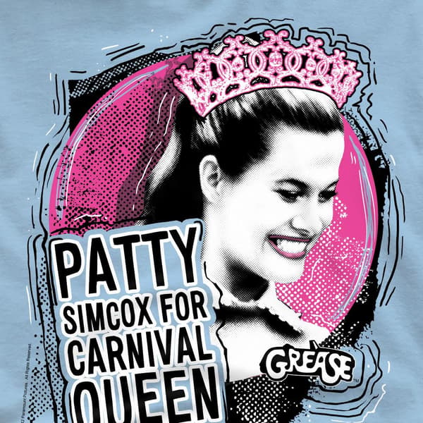Grease Herr Carnival Queen T-Shirt S Ljusblå Light Blue S