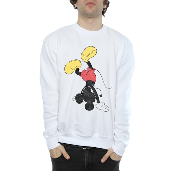 Disney Herr Mickey Mouse Upp och Ner Sweatshirt XL Vit White XL