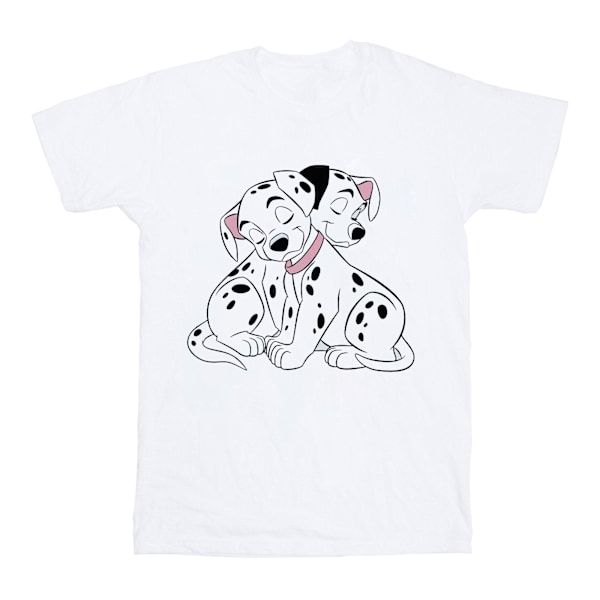 Disney Girls 101 Dalmatiner Puppy Love Bomull T-shirt 9-11 År White 9-11 Years