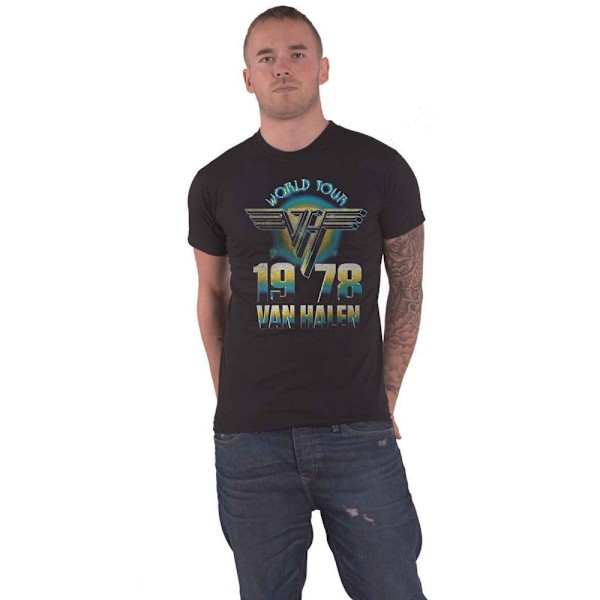 Van Halen Unisex Vuxen World Tour ´78 Bomull T-shirt L Svart Black L