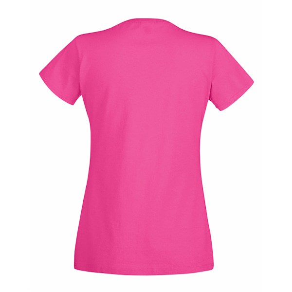 Fruit Of The Loom Dam/Kvinnors Lady-Fit Valueweight Kortärmad T-shirt Fuchsia 2XL