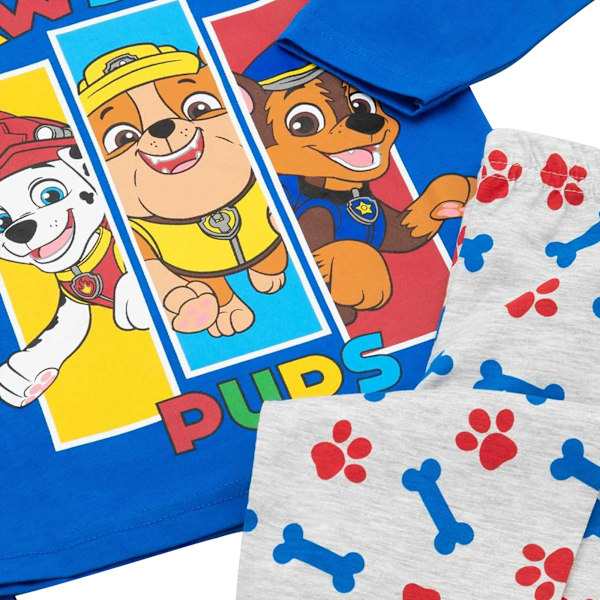 Paw Patrol Barnpyjamas med långa ärmar för barn 6-7 år Blå Blue/Grey 6-7 Years