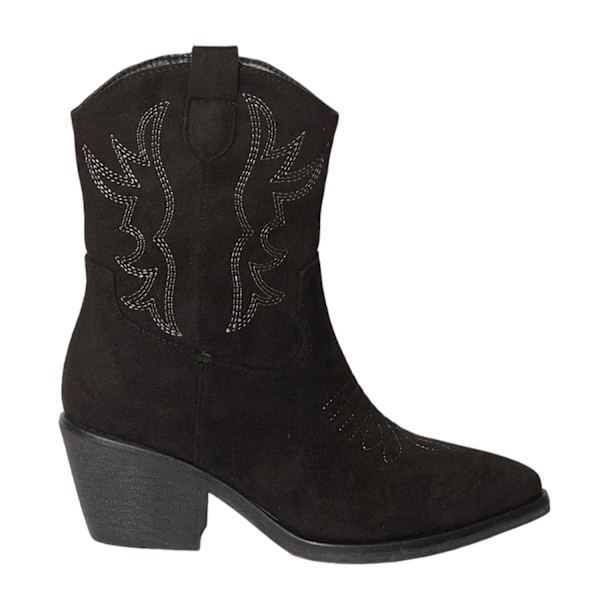 Dorothy Perkins Dam/Damer Karmi Western Stitch Detail Cowboy Boots Natural Black 3 UK