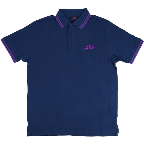 Black Sabbath Unisex Vuxen Wavy Logo Polotröja XXL Marinblå Navy Blue XXL