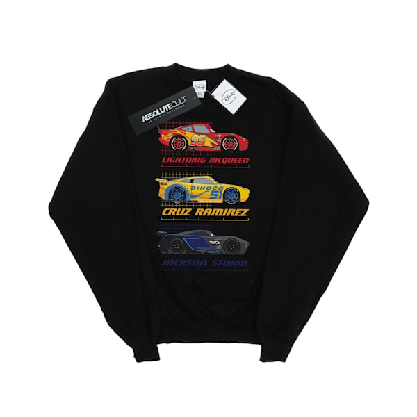 Disney Girls Cars Racer Profile Sweatshirt 7-8 år Svart Black 7-8 Years