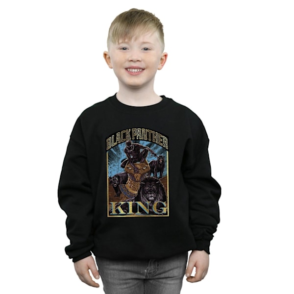 Marvel Boys Black Panther Homage Sweatshirt 7-8 år Svart Black 7-8 Years