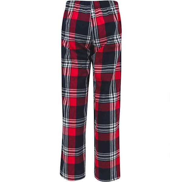 SF Minni Barn/Barn Tartan Lounge Byxor 7-8 År Röd/Marinblå Red/Navy 7-8 Years