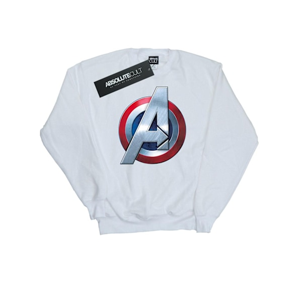 Marvel Dam/Kvinnor Avengers 3D Logo Sweatshirt XXL Vit White XXL