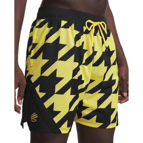 Under Armour Herr Curry Houndstooth Basketshorts L Svart Black L