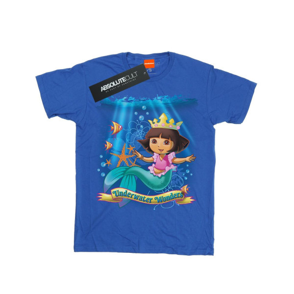 Dora The Explorer Girls Underwater Wonders T-shirt i bomull 3-4 Y Royal Blue 3-4 Years