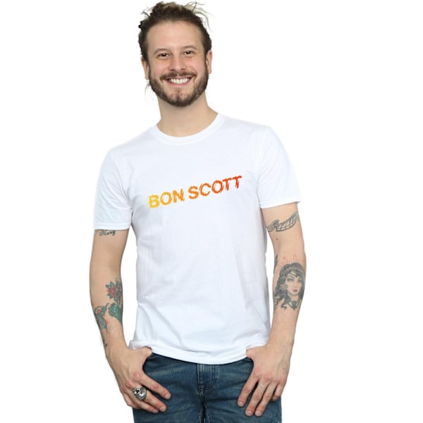 Bon Scott Herr Shattered Logo T-Shirt 3XL Vit White 3XL