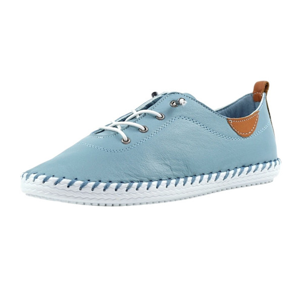 Lunar Dam/Kvinna St Ives Läderskor 4 UK Ljusblå Light Blue 4 UK
