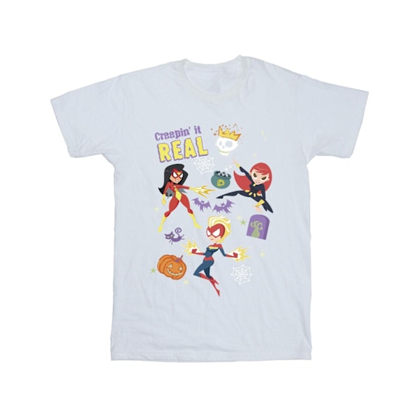 Marvel Girls Creepin It Real Bomull T-shirt 7-8 År Vit White 7-8 Years