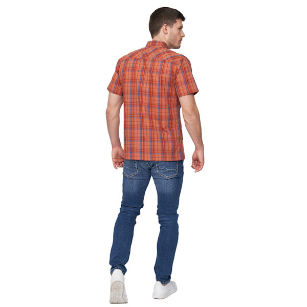 Duck and Cover Mens Femington Rutig Skjorta S Röd Red S