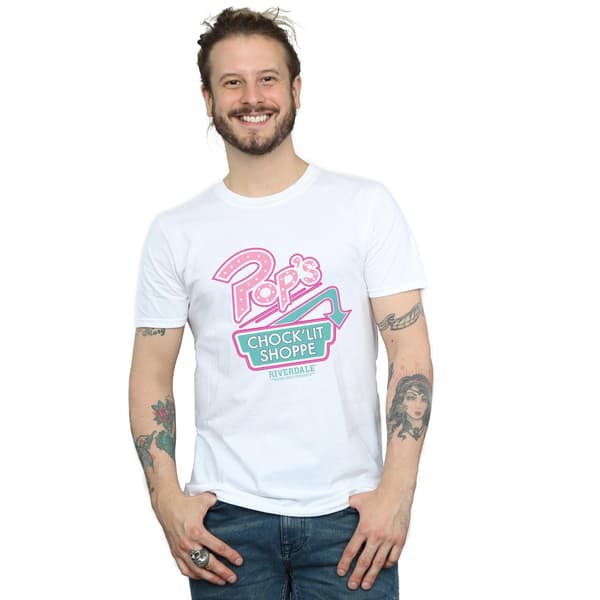 Riverdale Herr Pops Logo T-shirt M Vit White M