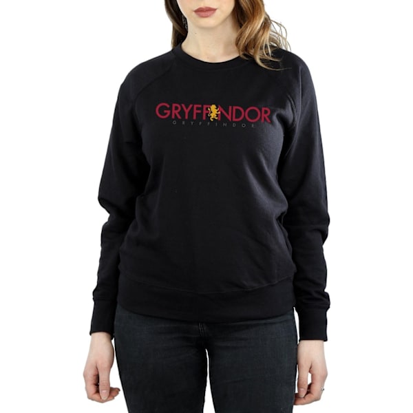 Harry Potter Dam/Kvinnor Gryffindor Text Sweatshirt S Svart Black S